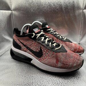 Size 7.5 Nike Air Max‎ Flyknit Red Black Gray Mens Running Shoes FD2764-600